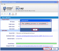 Outlook PST Splitter screenshot